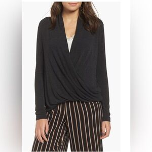 All in Favor Knit Surplice Top